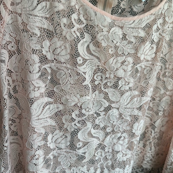 TORRID Charming Pink Blush Lace Blouse EUC - Picture 6 of 7